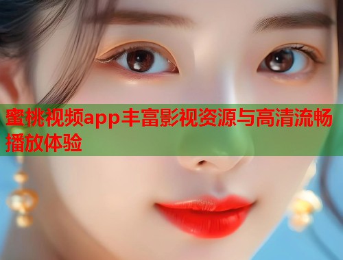 蜜桃视频app丰富影视资源与高清流畅播放体验  第1张